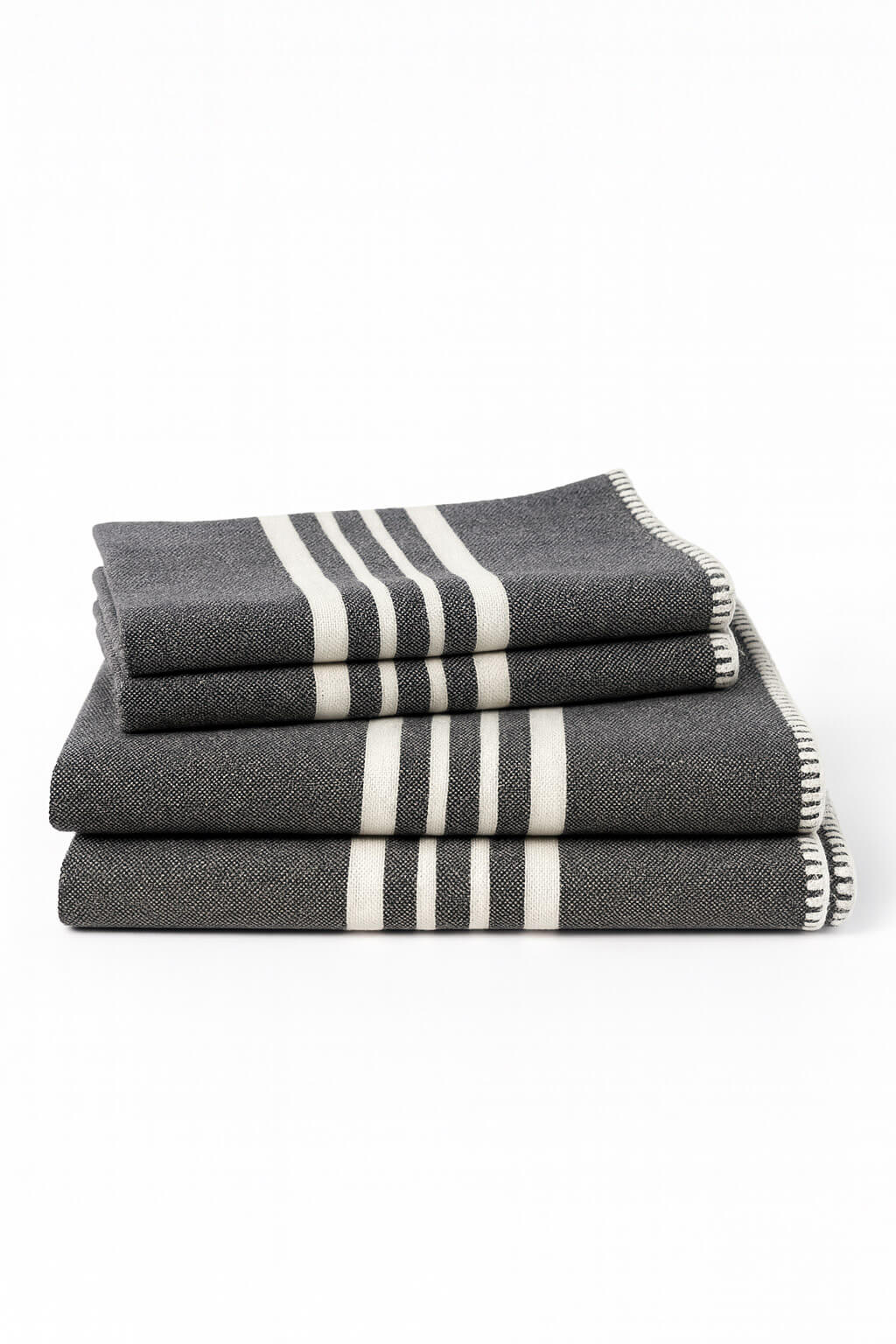 Farmhouse Fringe-Free Turkish Towel Bundle – 2 Full + 2 Mini