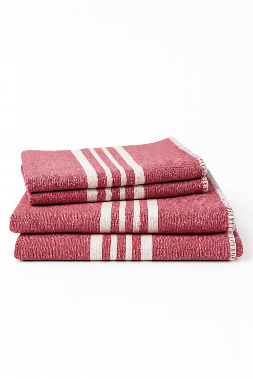 Farmhouse Fringe-Free Turkish Towel Bundle – 2 Full + 2 Mini