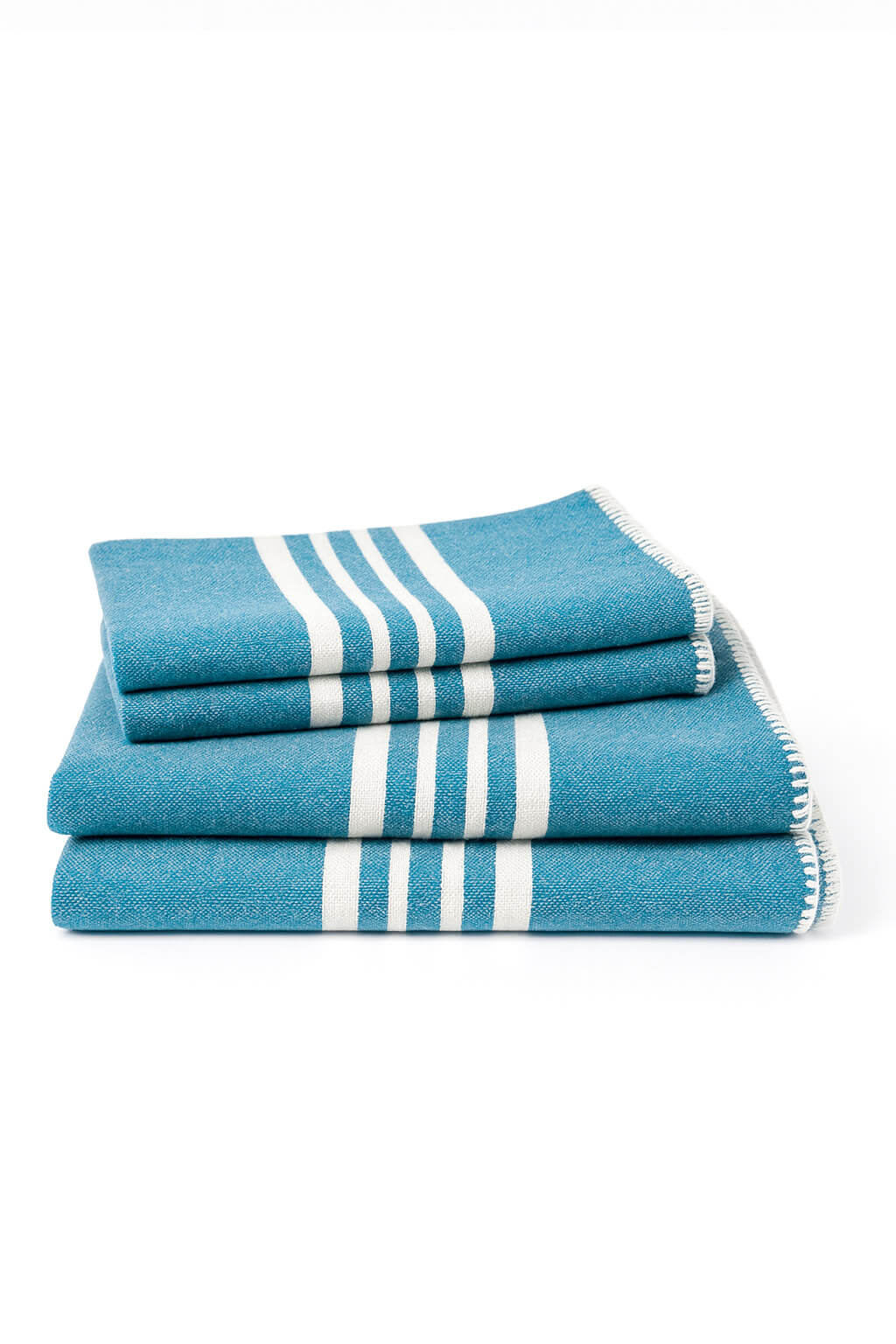 Farmhouse Fringe-Free Turkish Towel Bundle – 2 Full + 2 Mini