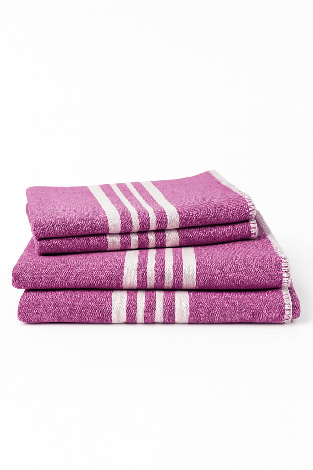 Farmhouse Fringe-Free Turkish Towel Bundle – 2 Full + 2 Mini