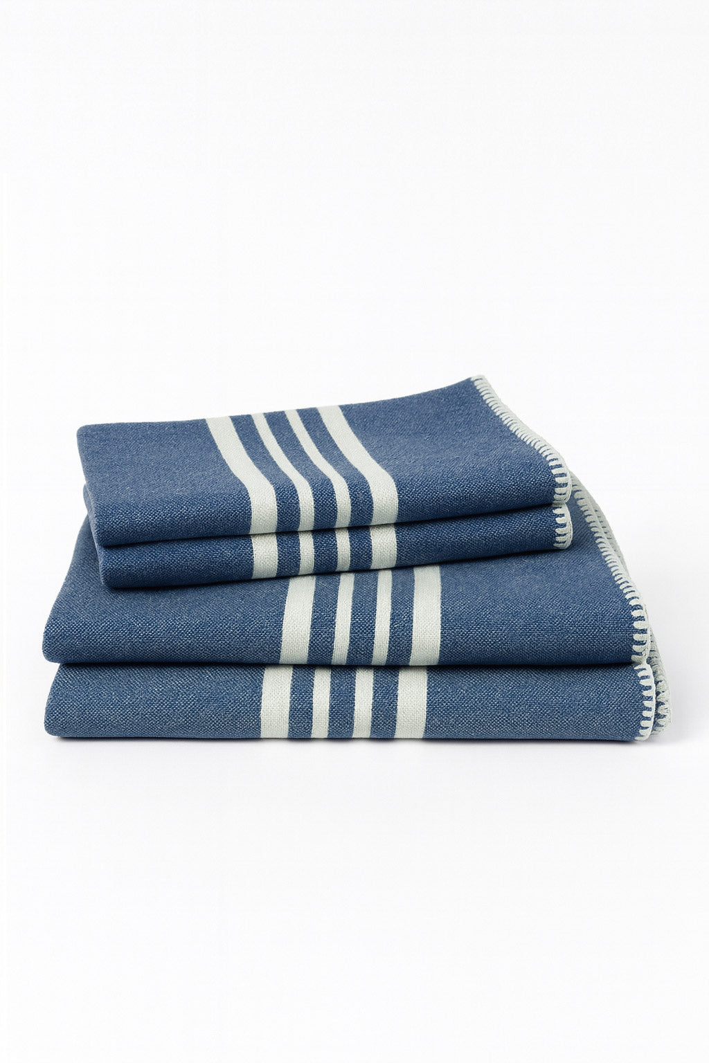 Farmhouse Fringe-Free Turkish Towel Bundle – 2 Full + 2 Mini
