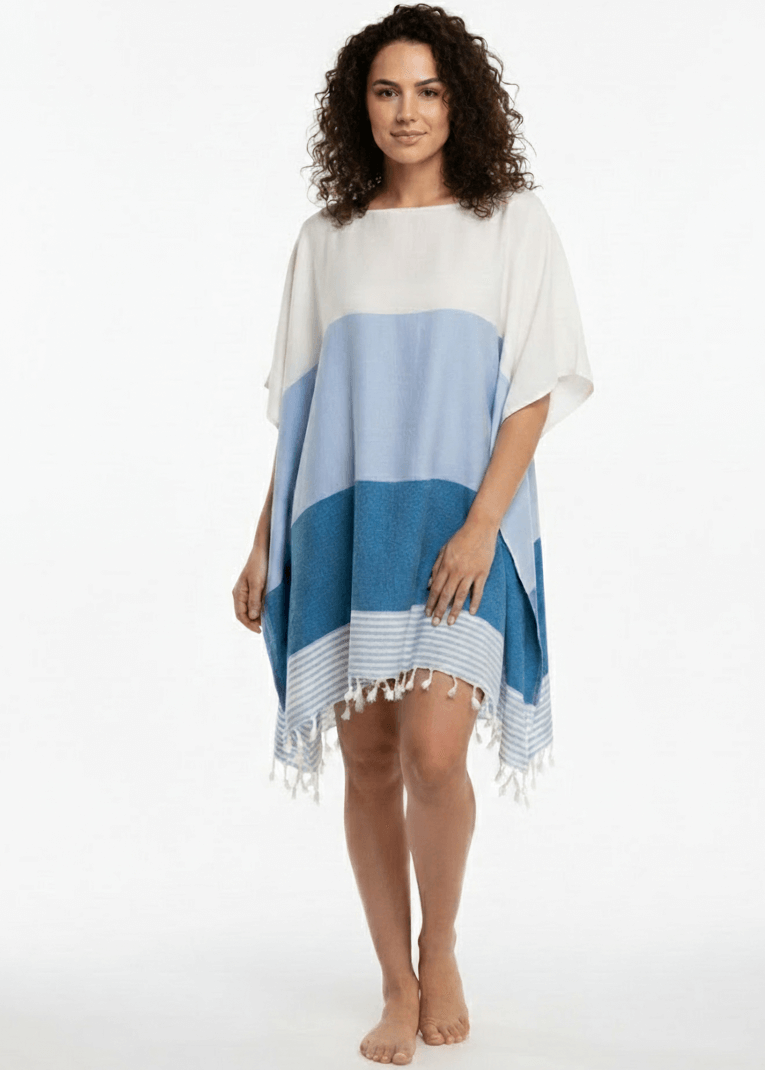Multi-Color Organic Turkish Cotton Beach Tunic Cover-Up