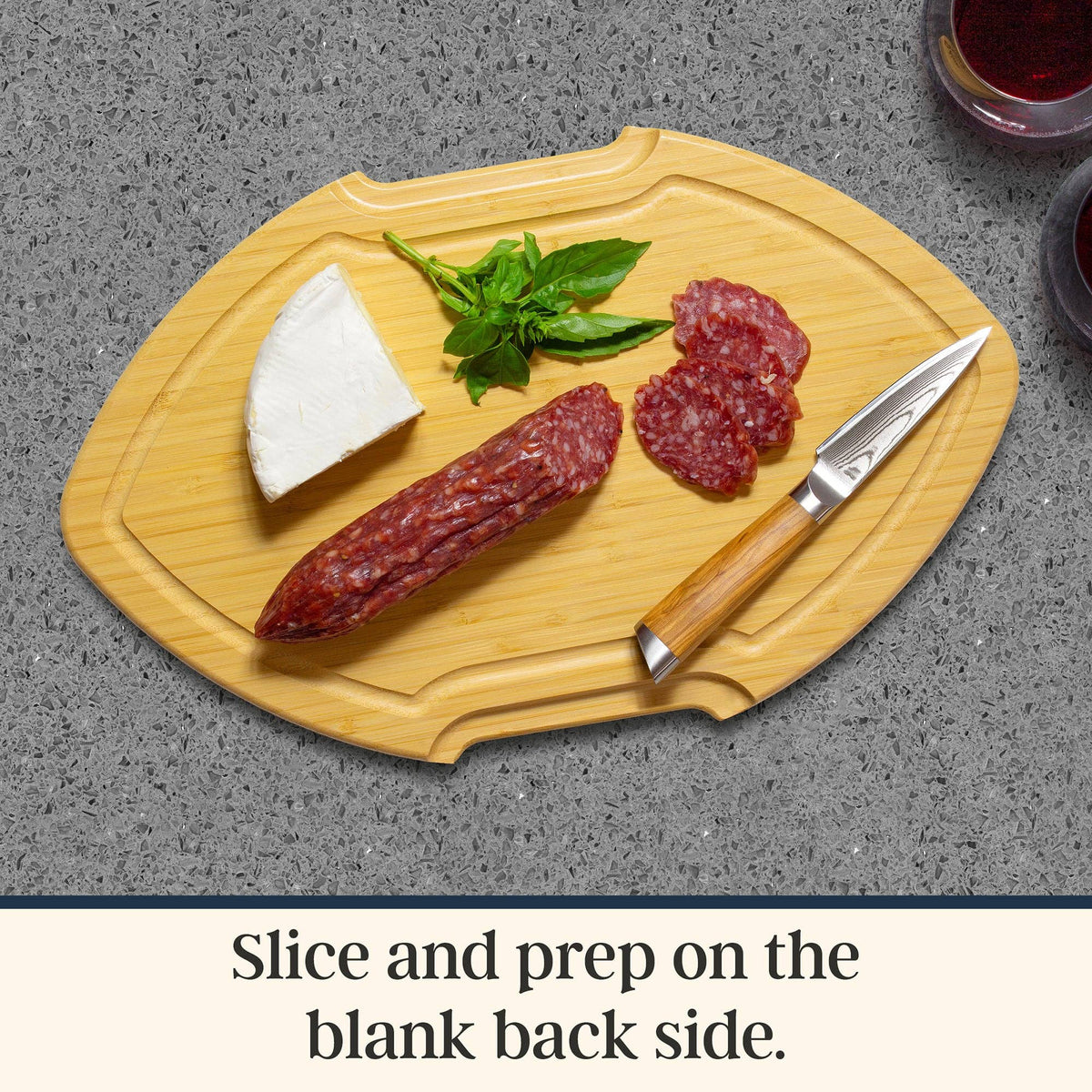 Flip, Serve & Store™ Football Charcuterie Board with Lid