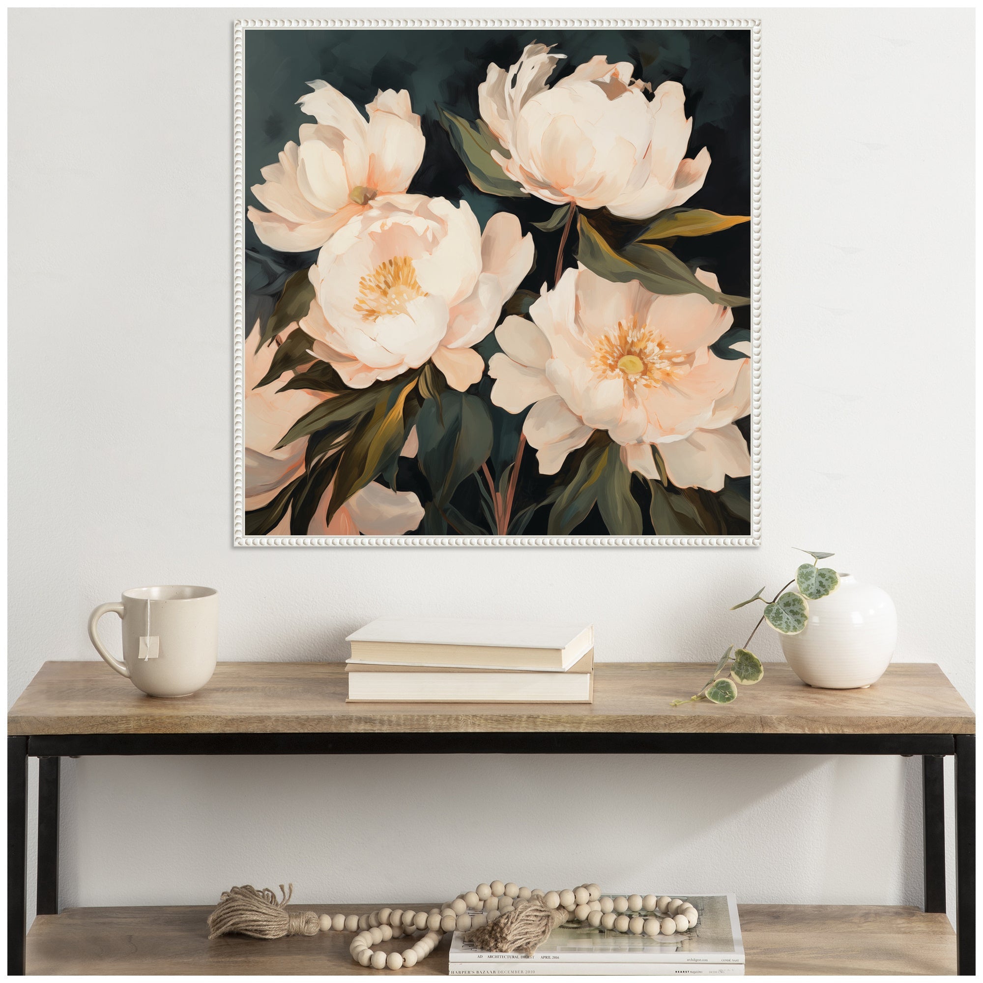 Sylvie Painterly Floral Bouquets Framed Canvas Art