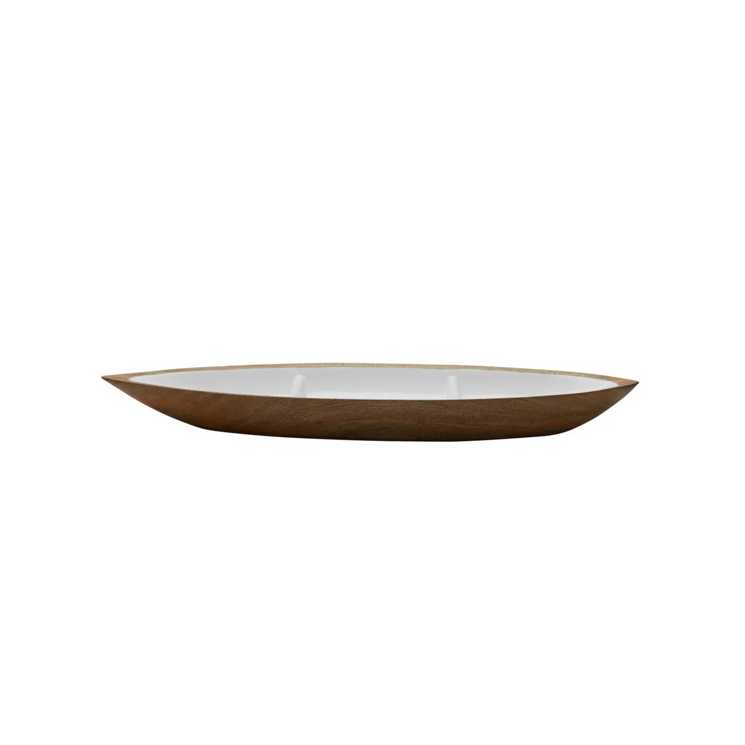 Madras mango wood crudité serving dish