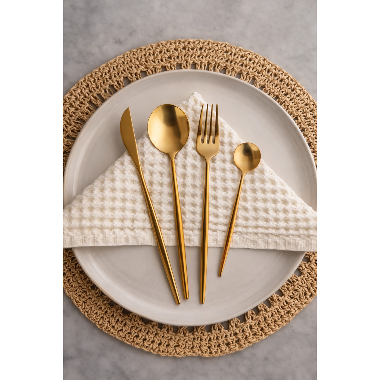 Monaco Gold Flatware — 16-Piece Set