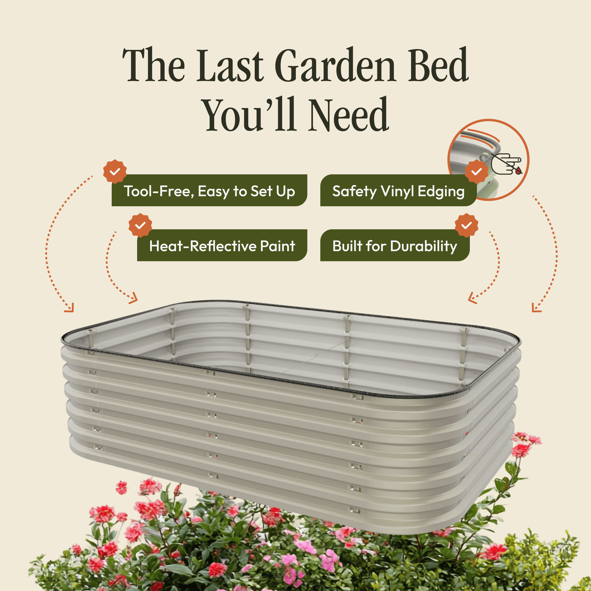 Gro-Rite Modular Metal Raised Garden Bed Kit