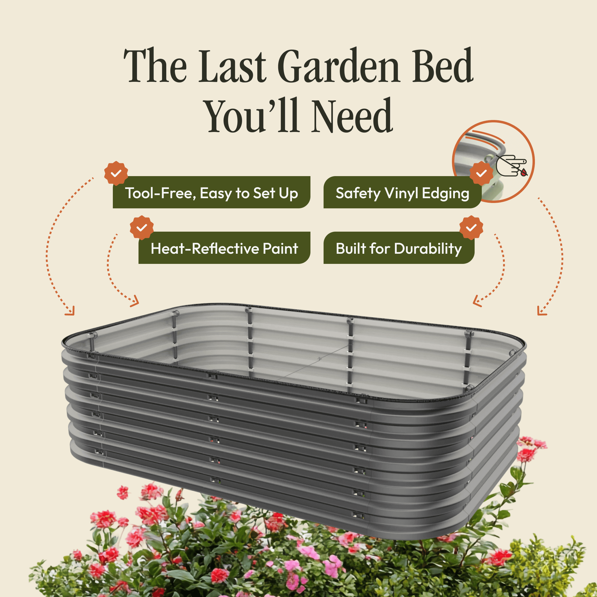 Gro-Rite Modular Metal Raised Garden Bed Kit