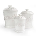 Bianca Leaf Kitchen Canisters — 3-Piece Set
