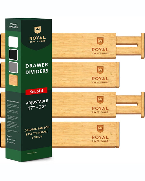 22-inch natural drawer dividers for household organization