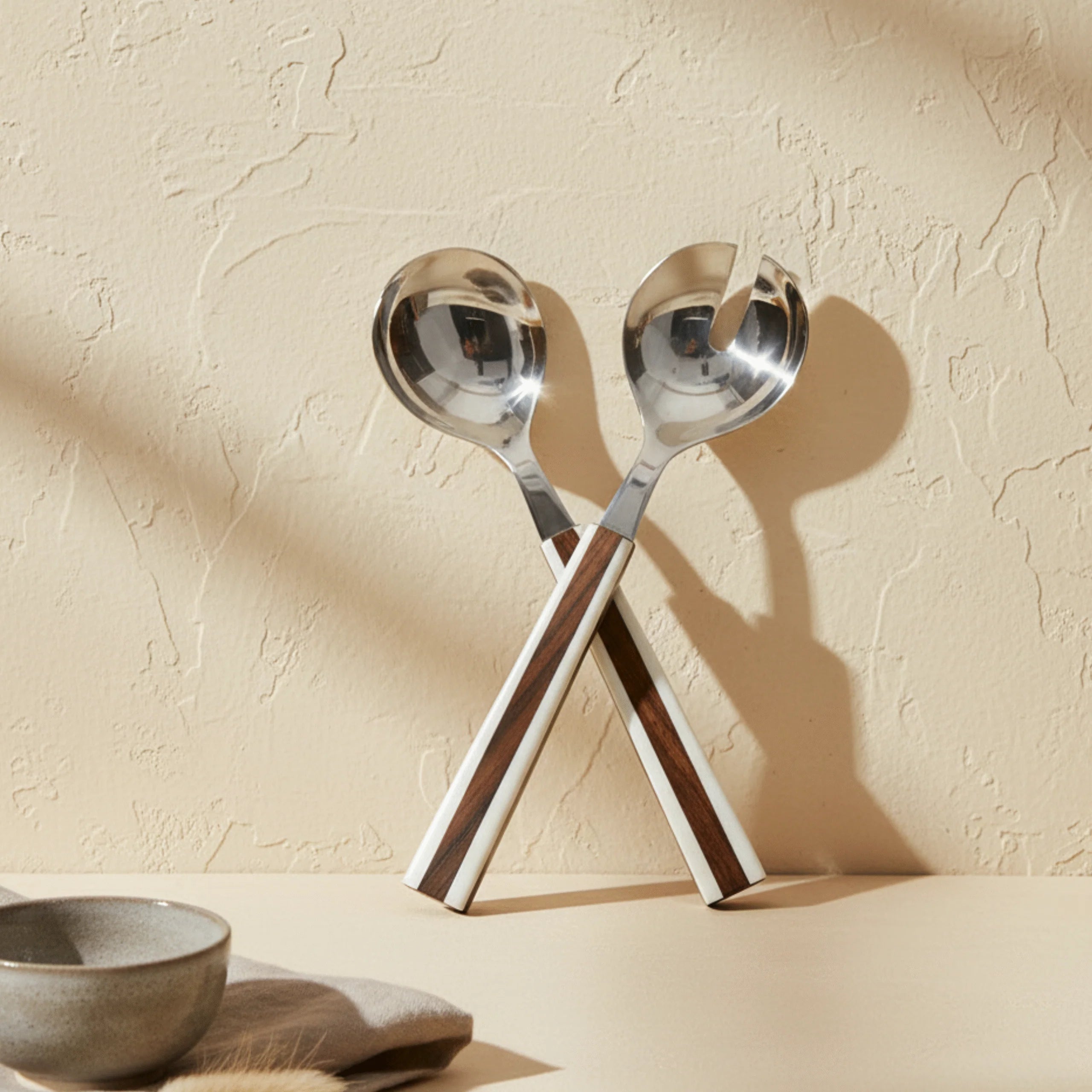 Lyra Acacia + Mother-of-Pearl Inlay Serving Set