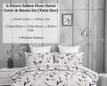 DaDa Bedding Yellow Fleur Duvet Cover, Sheets & Valance Set
