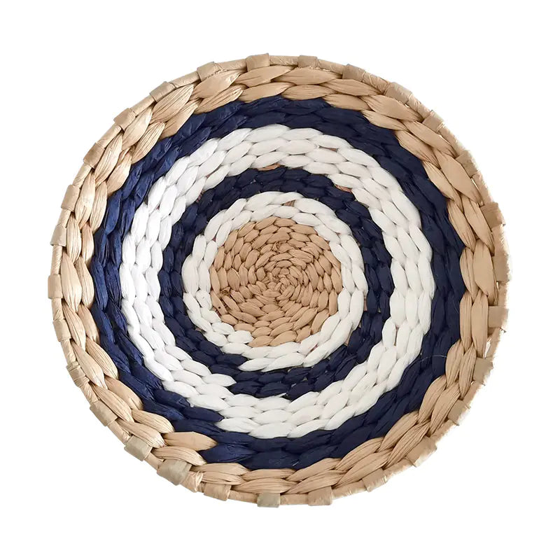 Woven grass wall decor