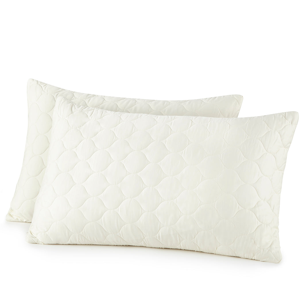 Whisper Organics organic cotton quilted pillow protectors