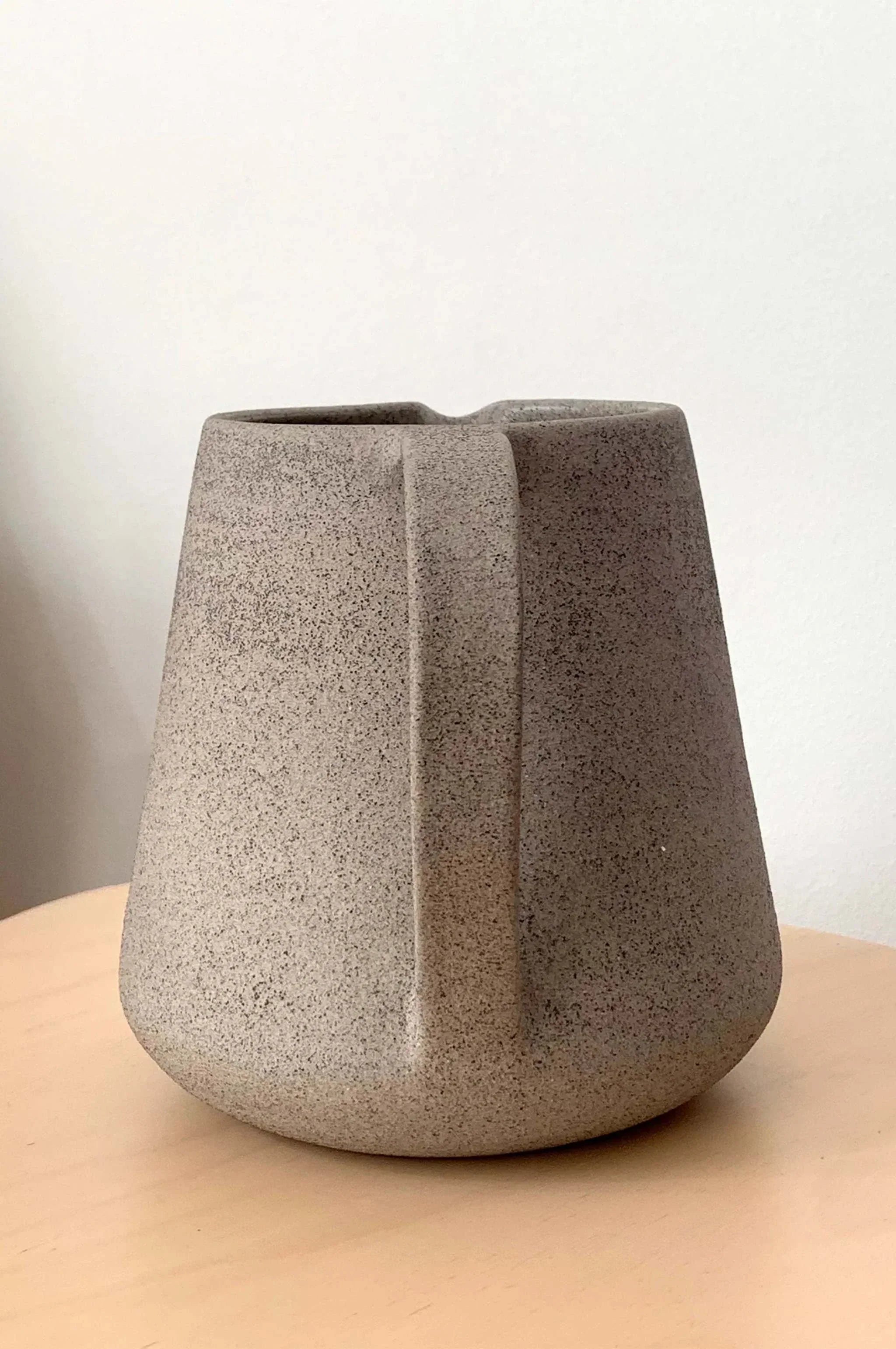 Handmade Stoneware Pitcher — "Concrete"
