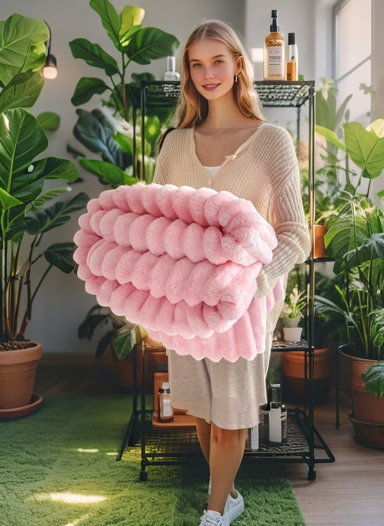 Ultra-Soft Bunny-Plush Throw Blanket – alternate product view
