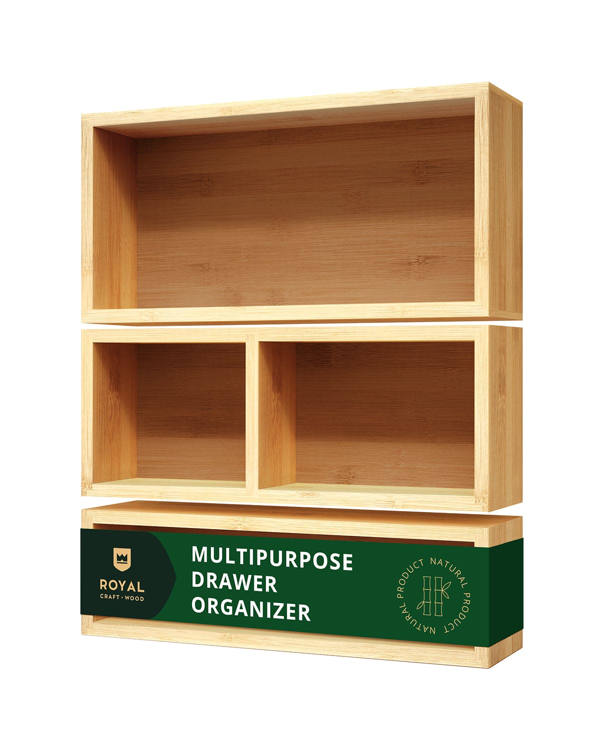Natural Storage Boxes — Set of 3
