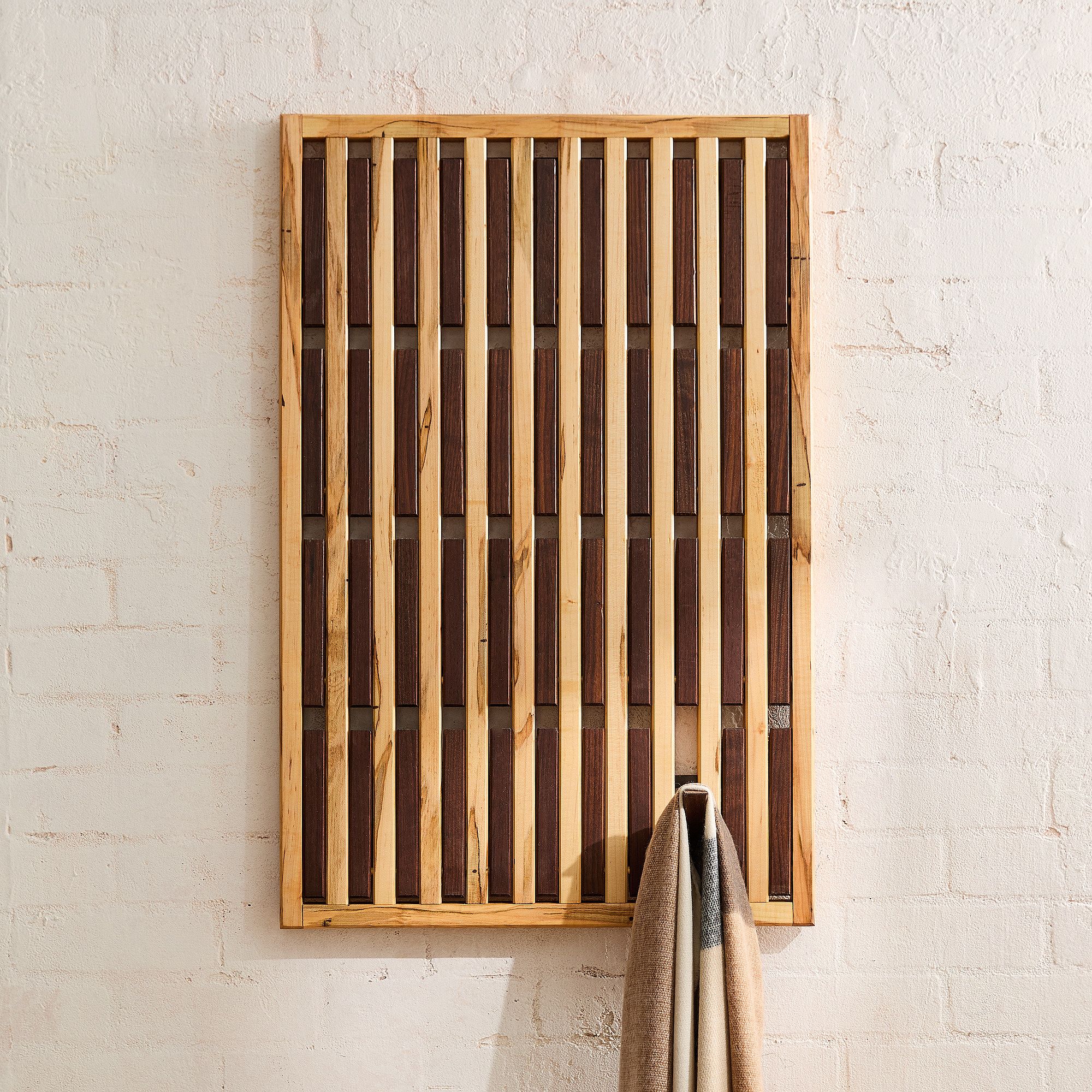 Magnetic Coat Rack with Flip-Down Hooks | Entryway Organizer