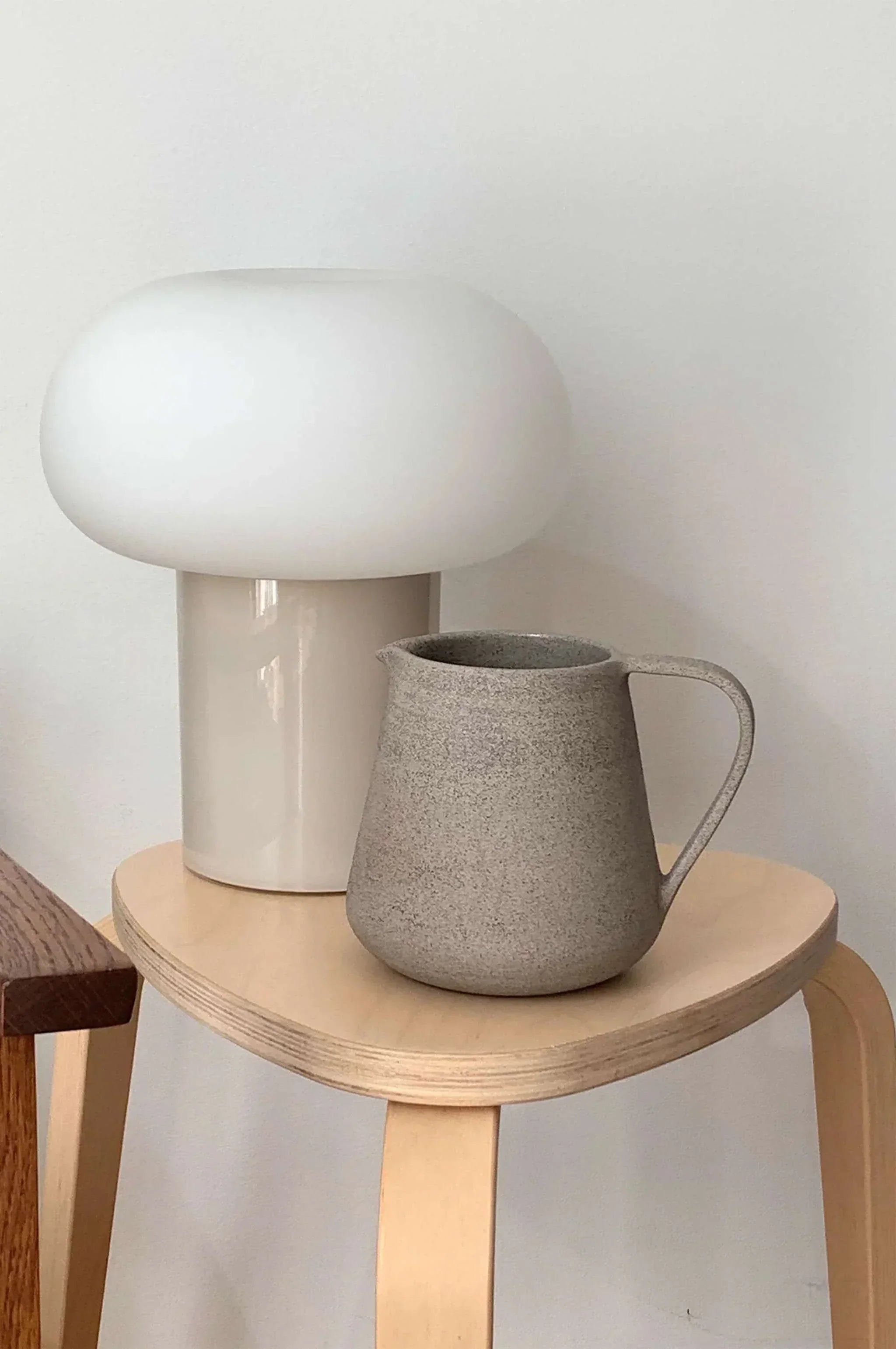 Handmade Stoneware Pitcher — "Concrete"