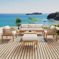 5-Piece Acacia Wood & Rope Patio Set