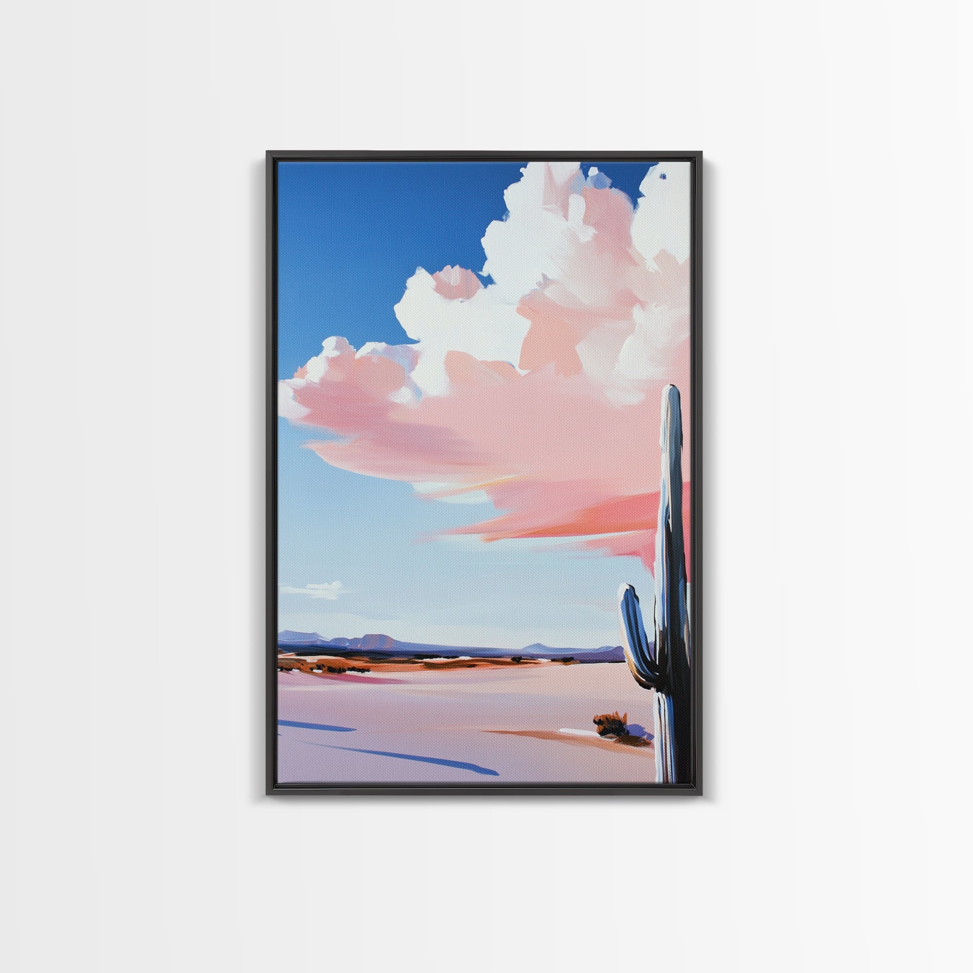 Desert Cactus Southwestern Canvas Wall Art