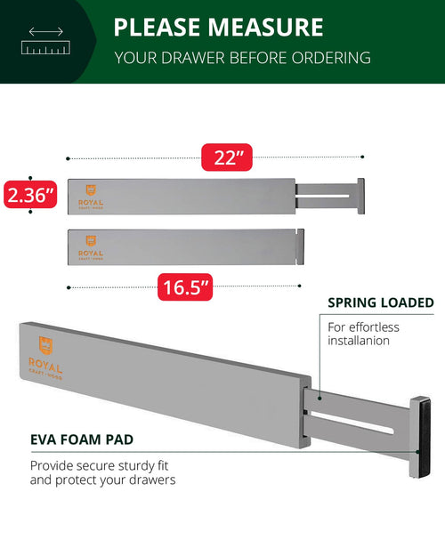 22 in Drawer Dividers — Gray