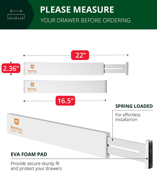 22 in Drawer Dividers — White