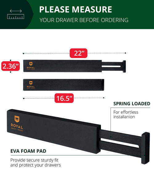 22 in Drawer Dividers — Black