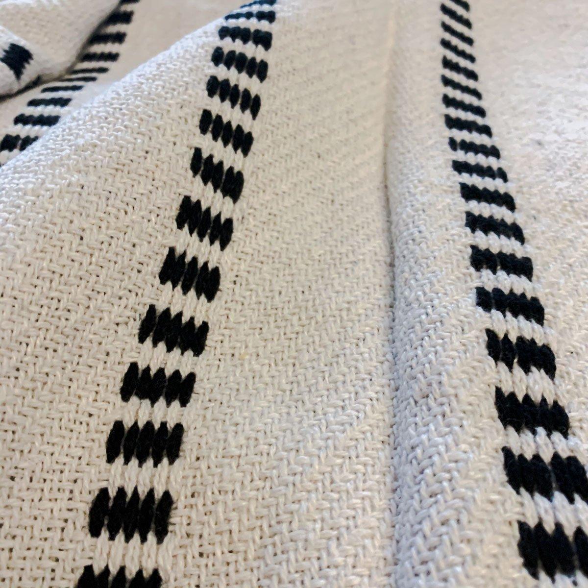 Walk The Line Cotton Throw Blanket