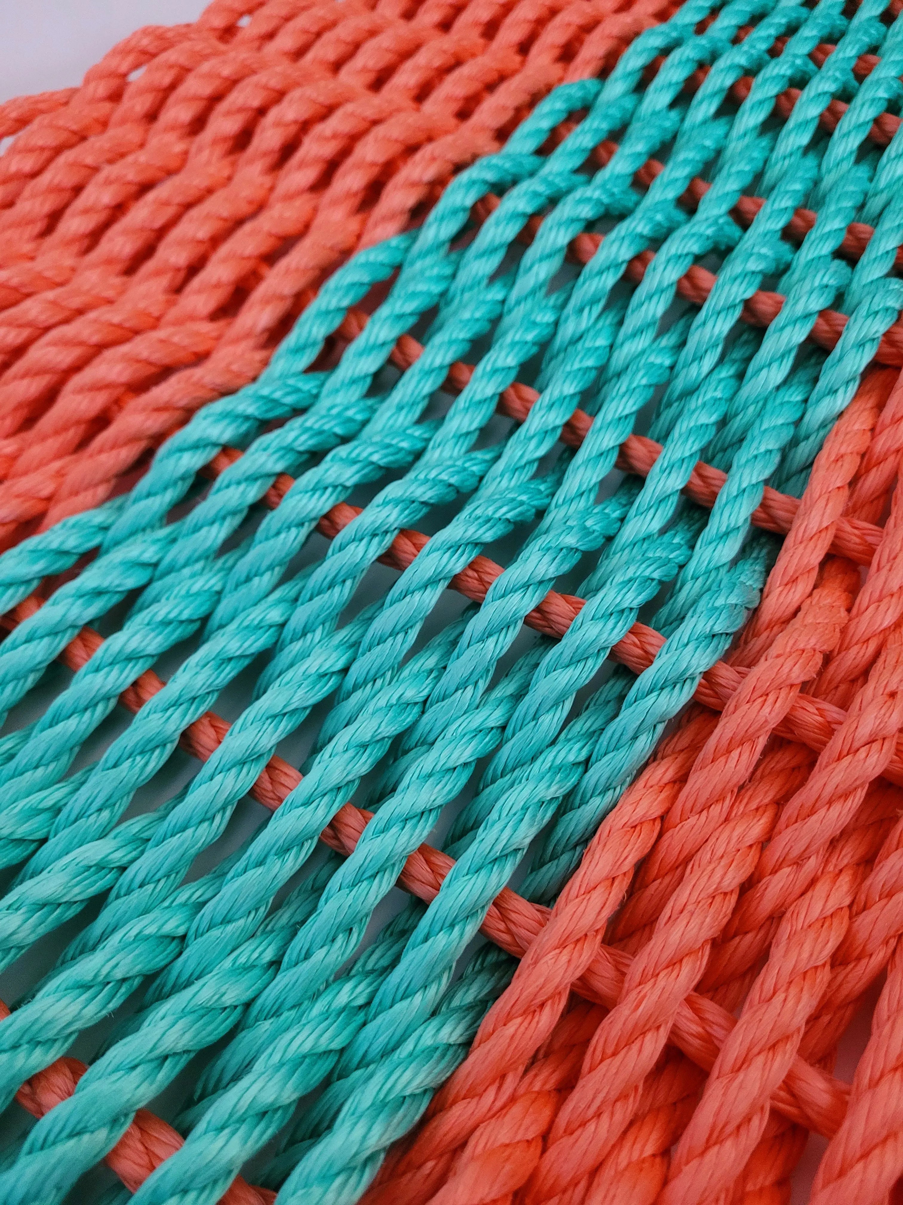 Orange & Teal Lobster Rope Doormat
