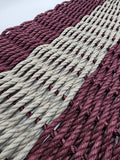 Burgundy & Tan Lobster Rope Doormat