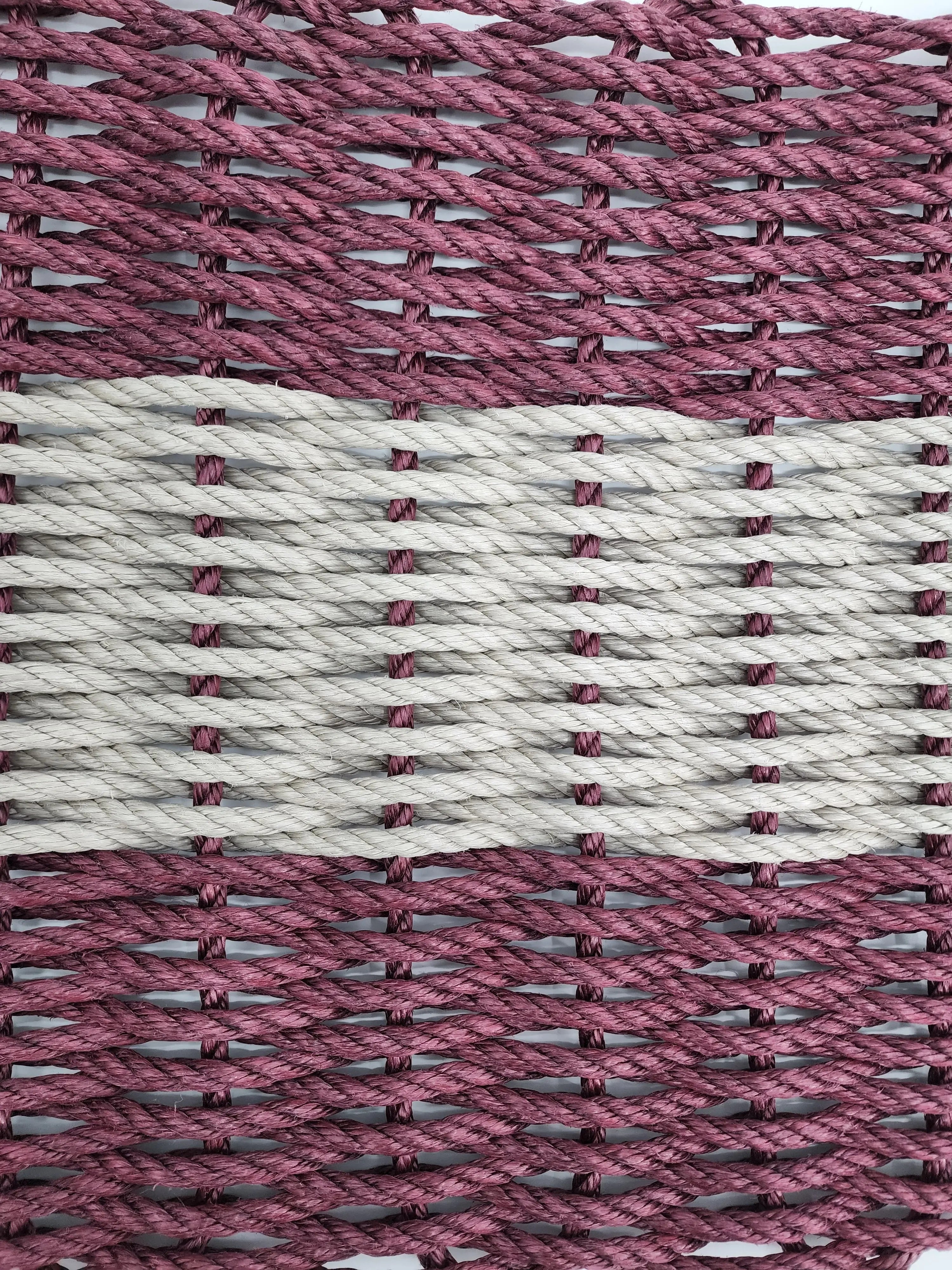 Burgundy & Tan Lobster Rope Doormat