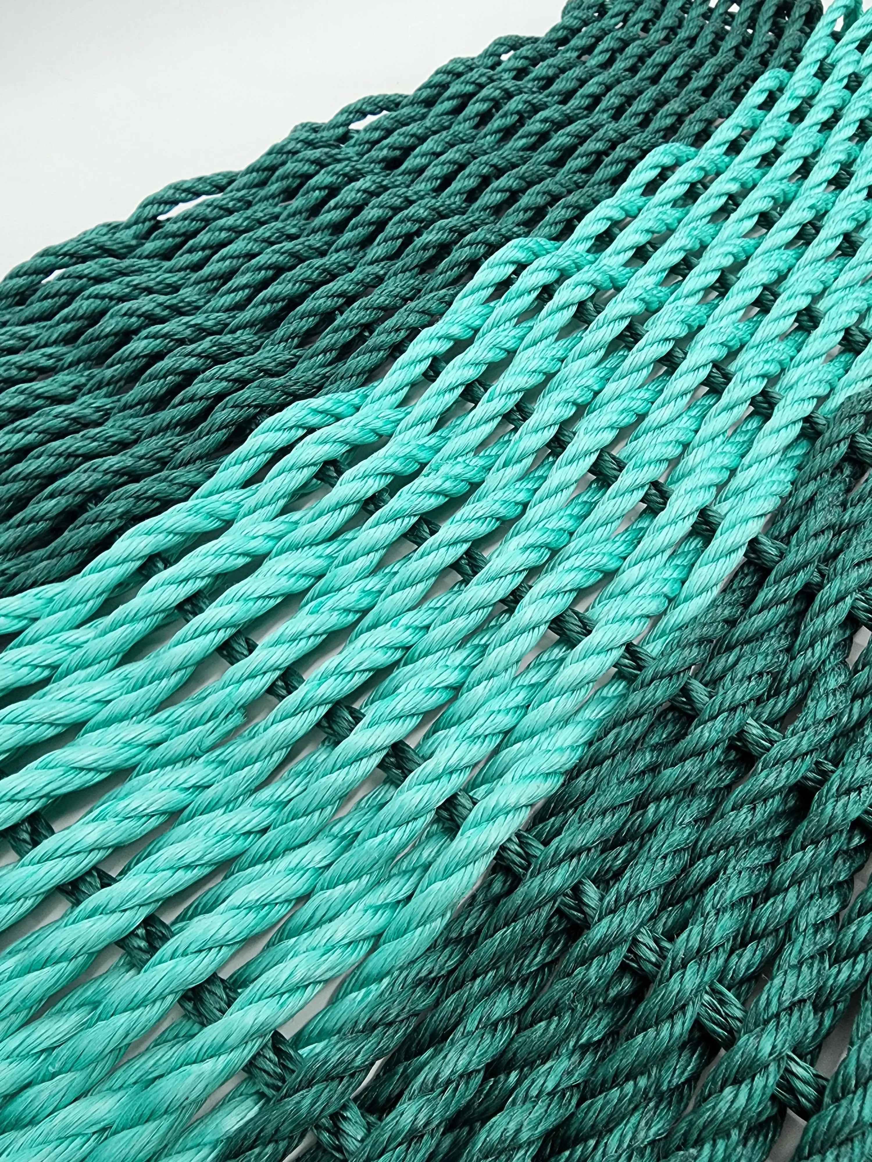 Hunter Green & Teal Lobster Rope Doormat