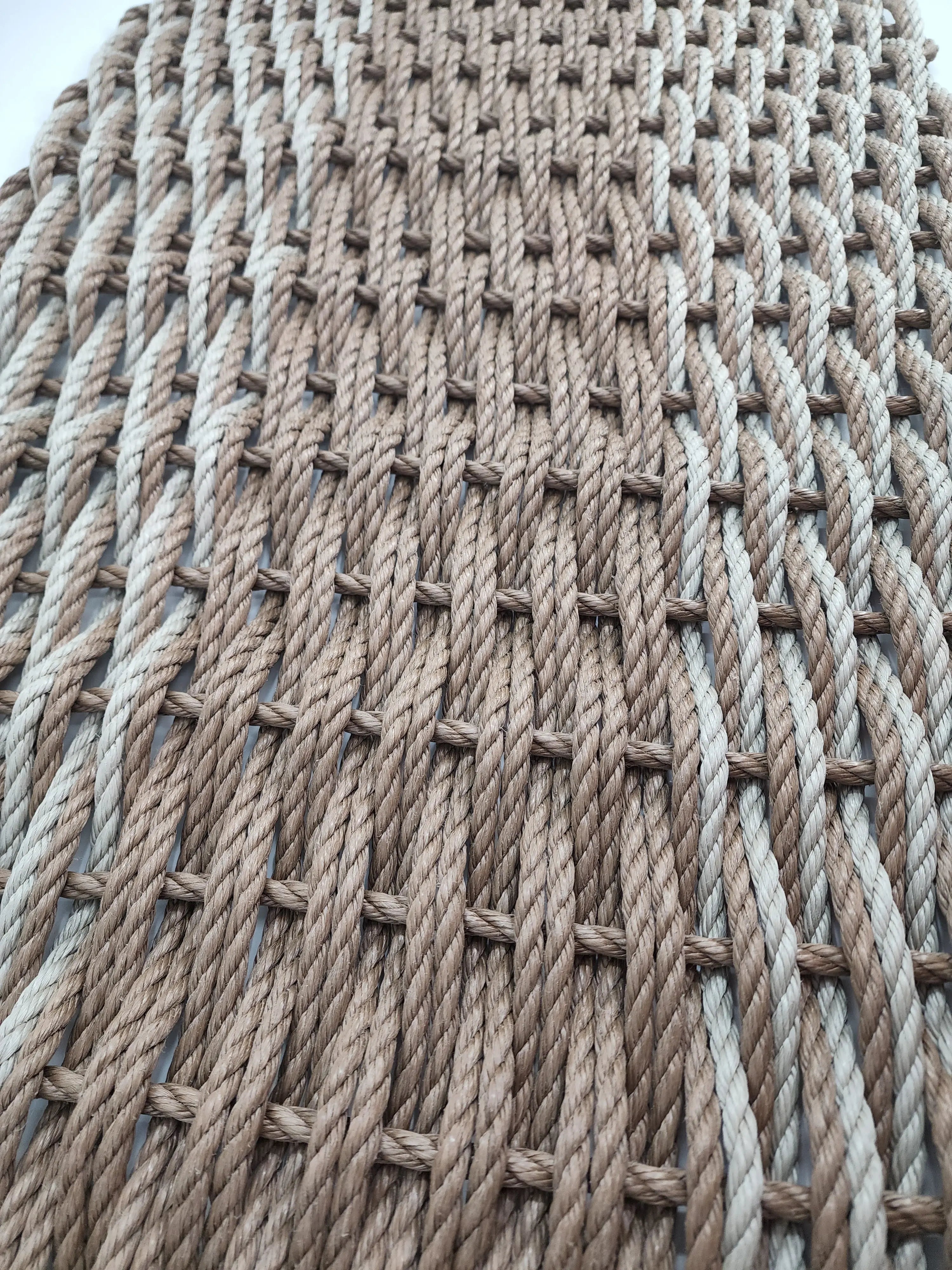 Brown & Tan Double Weave Lobster Rope Doormat