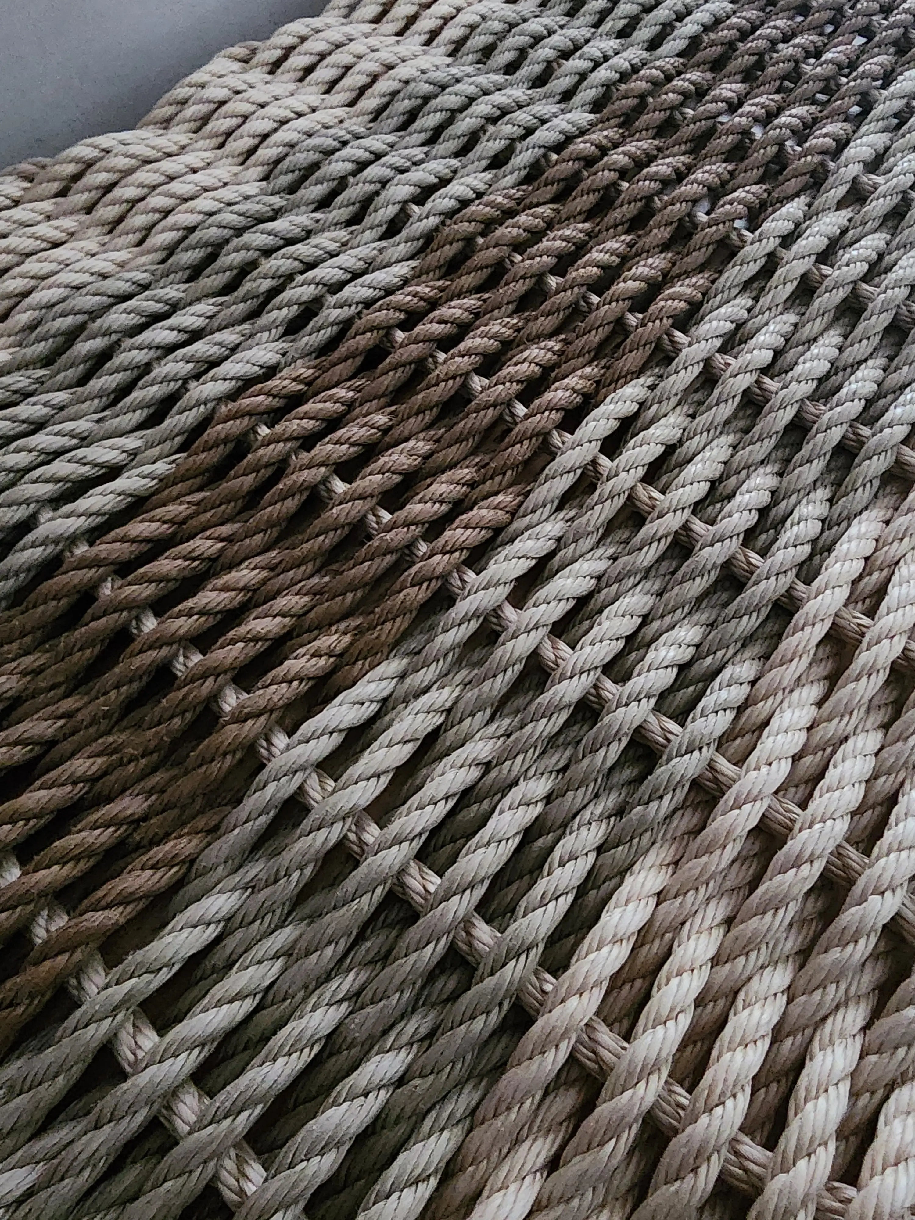 Light Tan, Tan & Brown 5-Stripe Lobster Rope Doormat