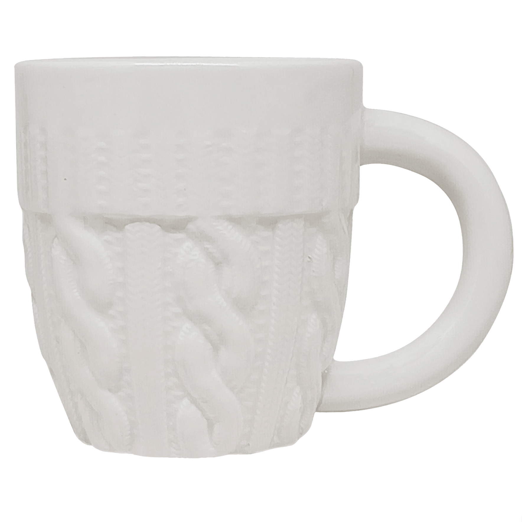 Cream Sweater textured coffee mug