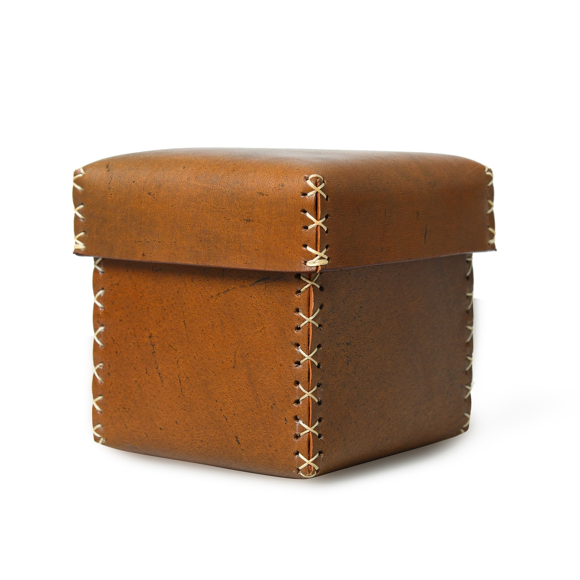 Full-Grain Buffalo Leather Storage Boxes – Set of 3