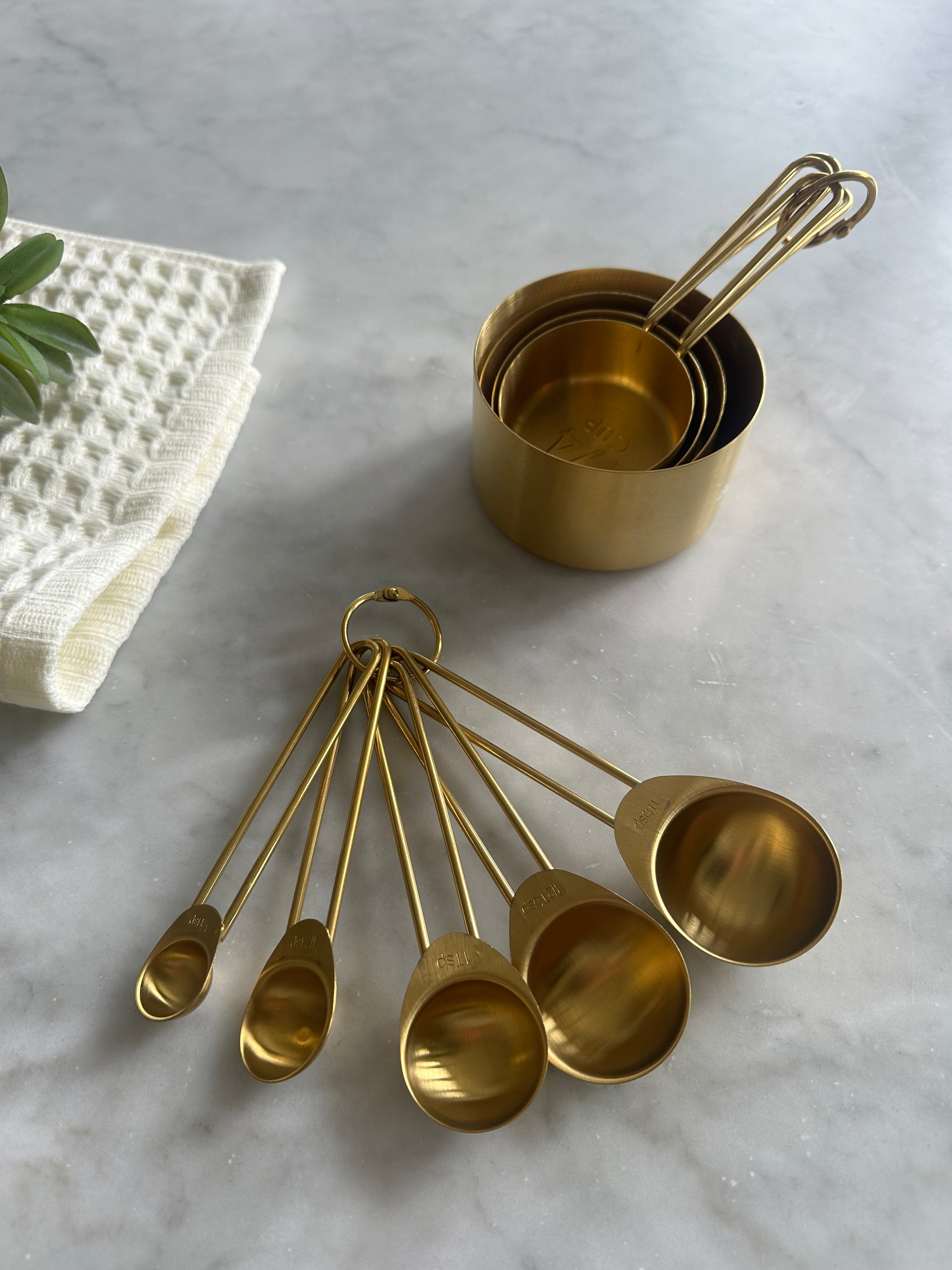 Sorrento Gold Measuring Cups & Spoons Set – alternate product view