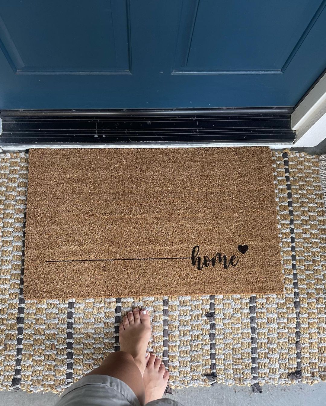 Home Heart coir doormat lifestyle view
