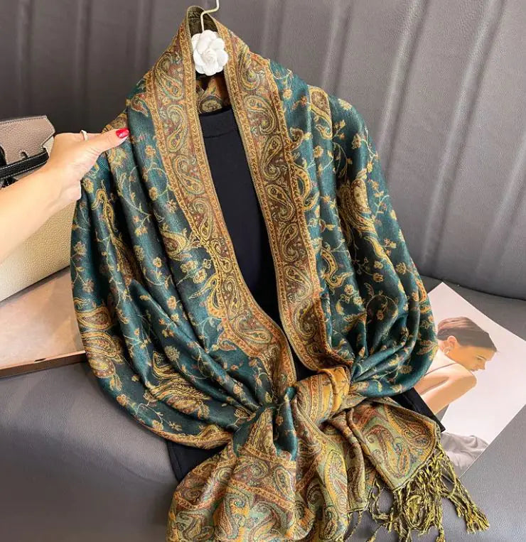 Printed cashmere shawl
