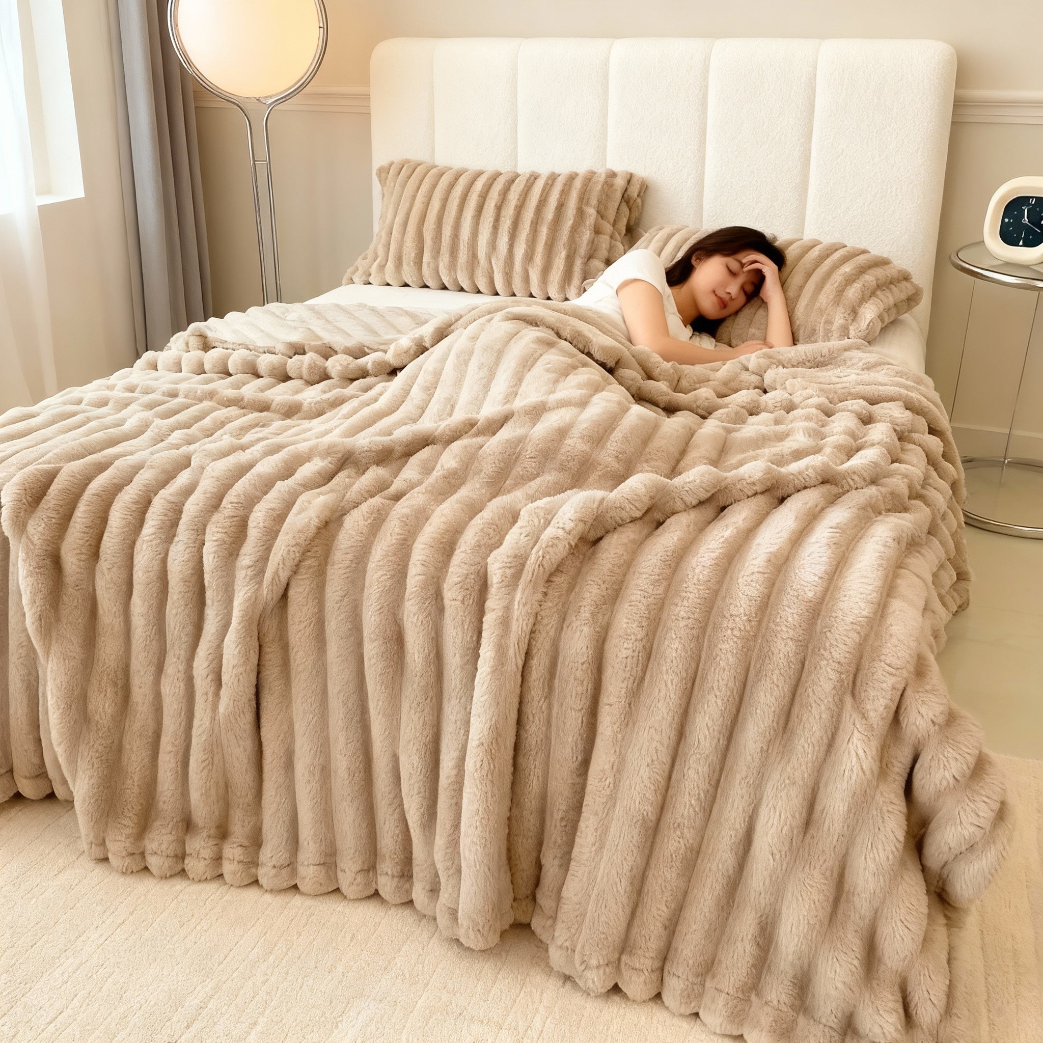 Ultra-Soft Bunny-Plush Throw Blanket – alternate product view