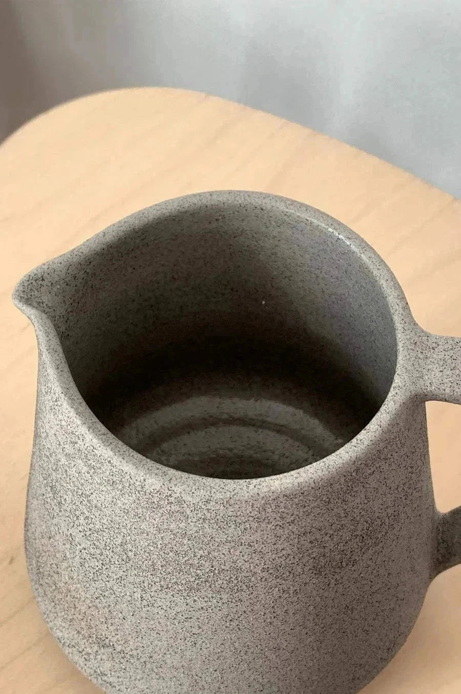 Handmade Stoneware Pitcher — "Concrete"