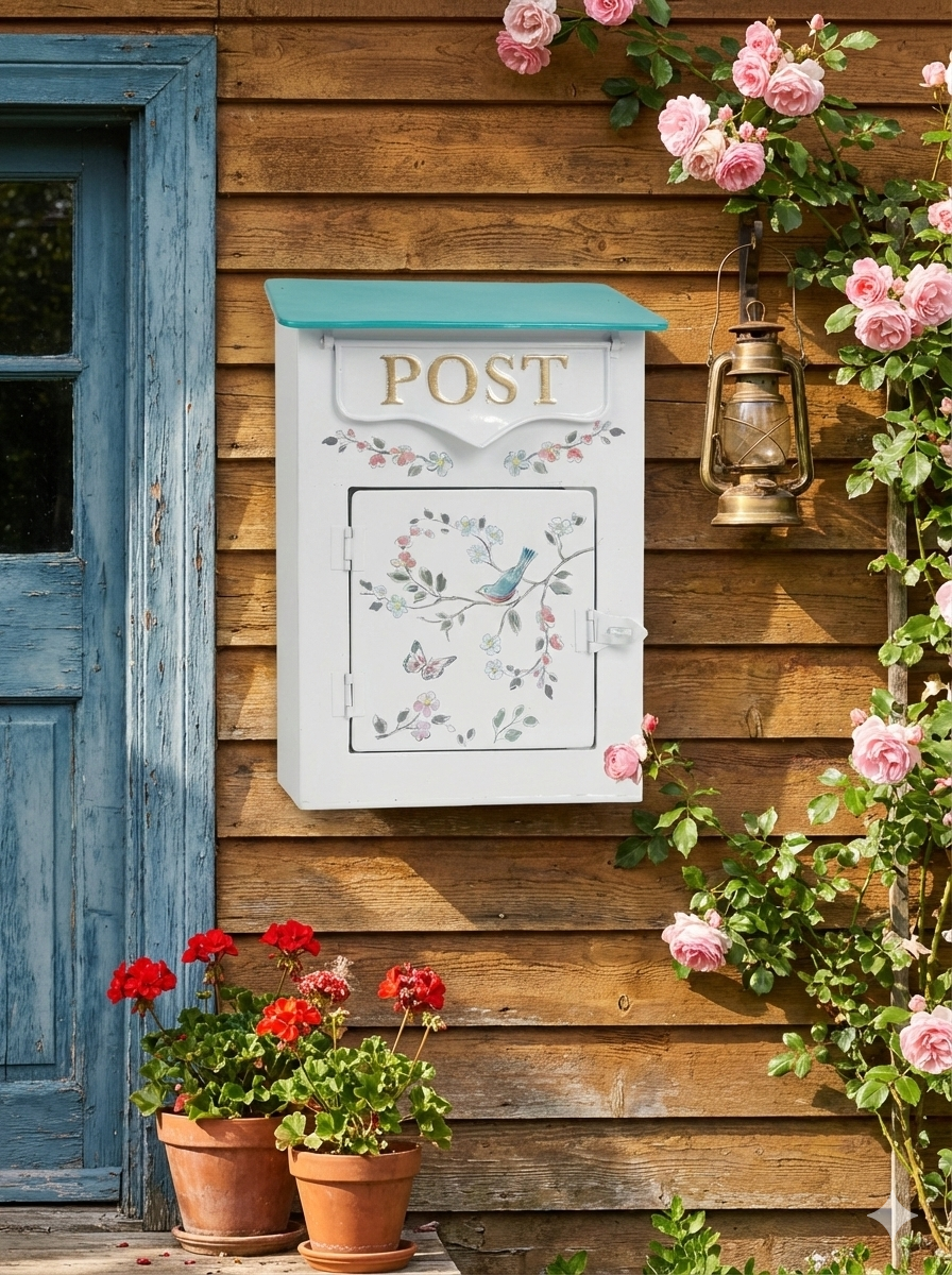 Vintage Farmhouse Wall-Mounted Mailbox – alternate product view