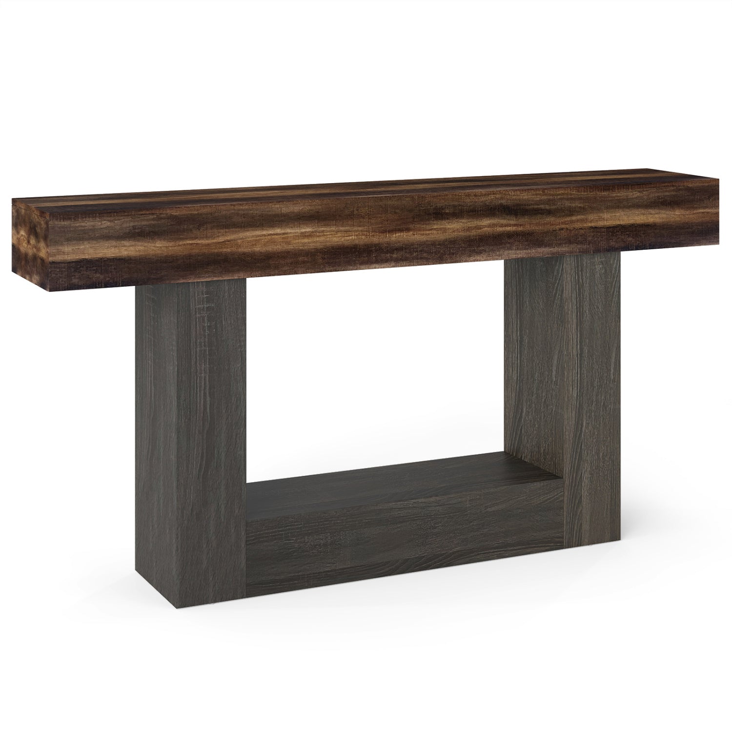 63" Farmhouse Console Table with Storage Shelf – alternate product view