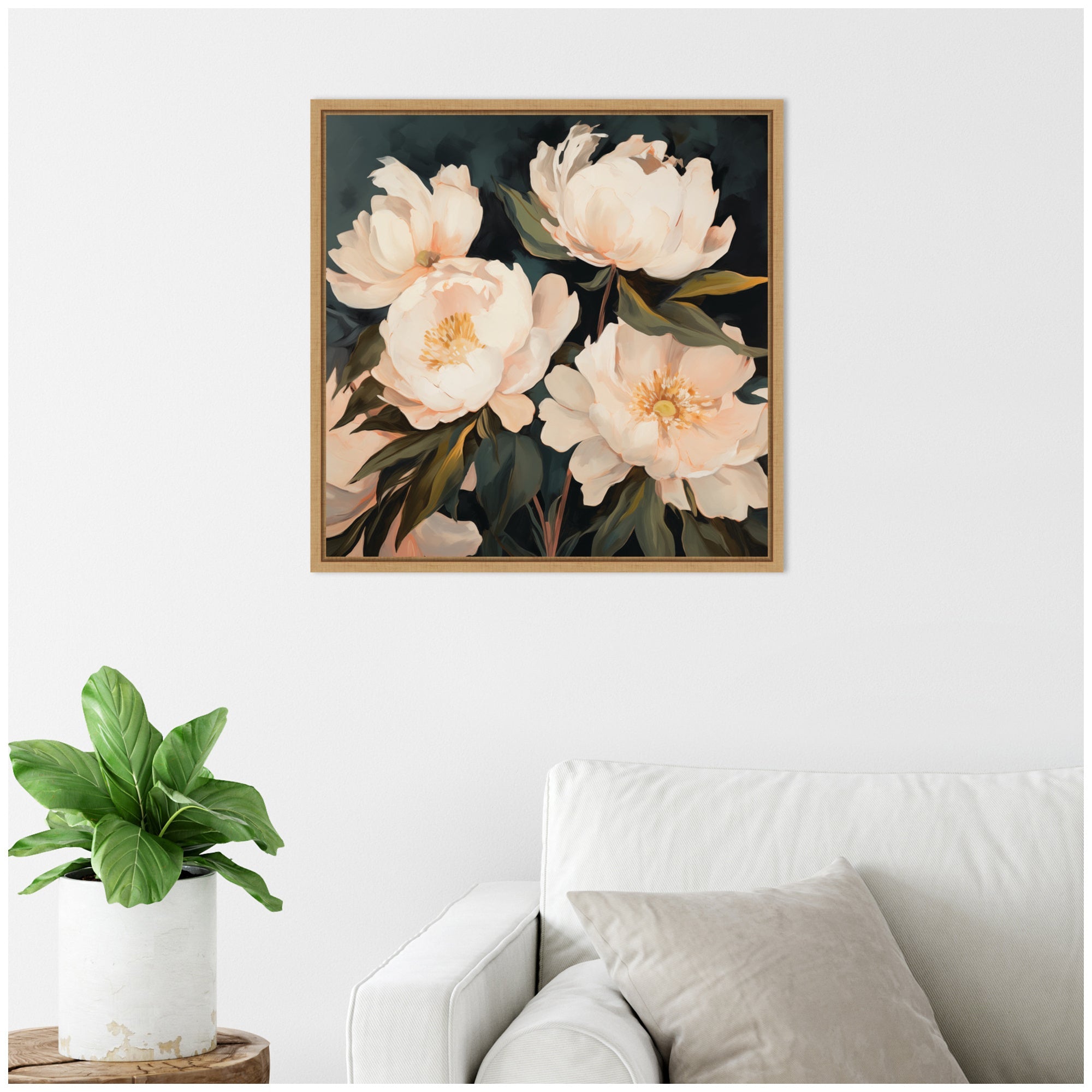 Sylvie Painterly Floral Bouquets Framed Canvas Art