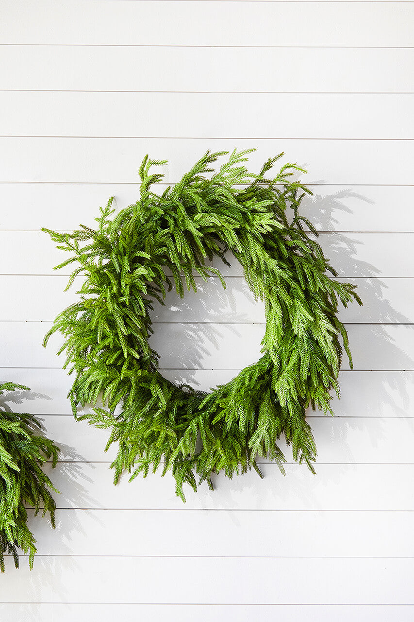 Norfolk pine Christmas wreath