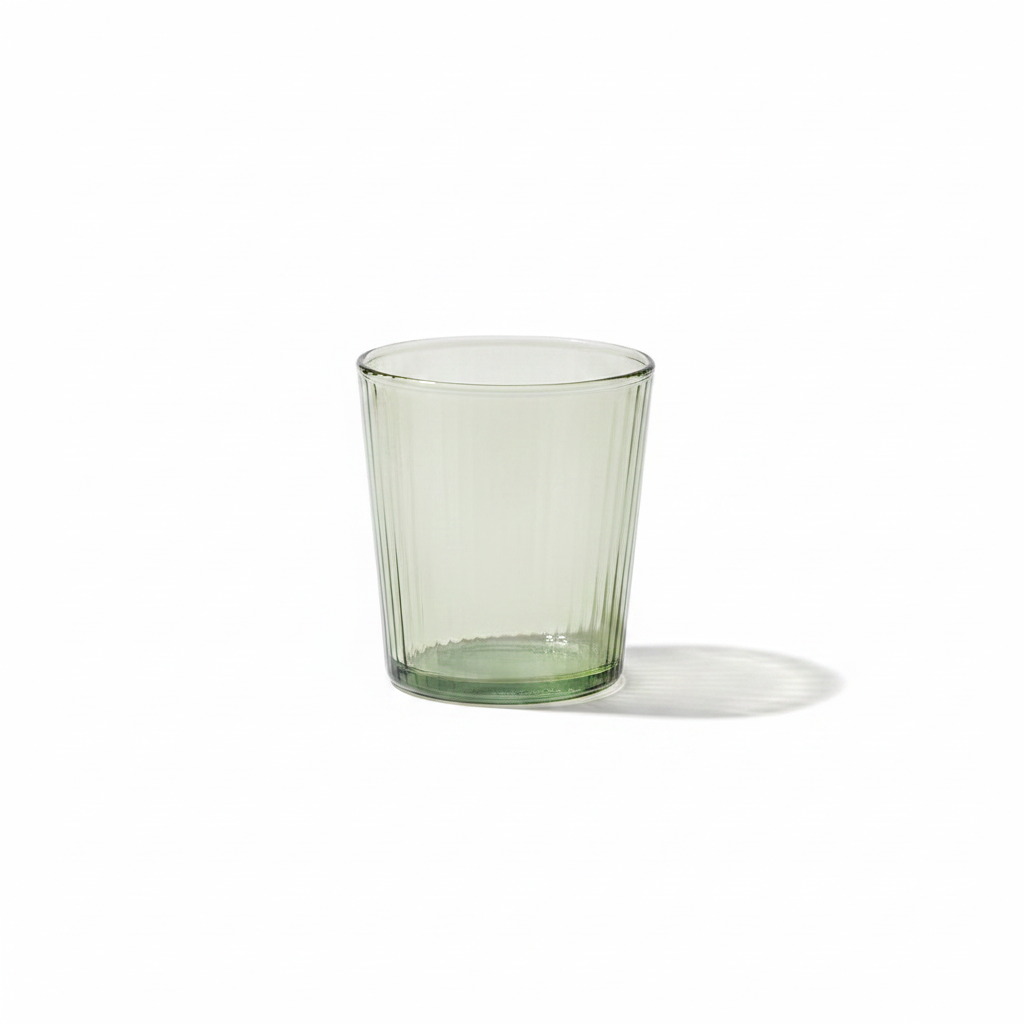 Lumia short ribbed luster glass tumbler