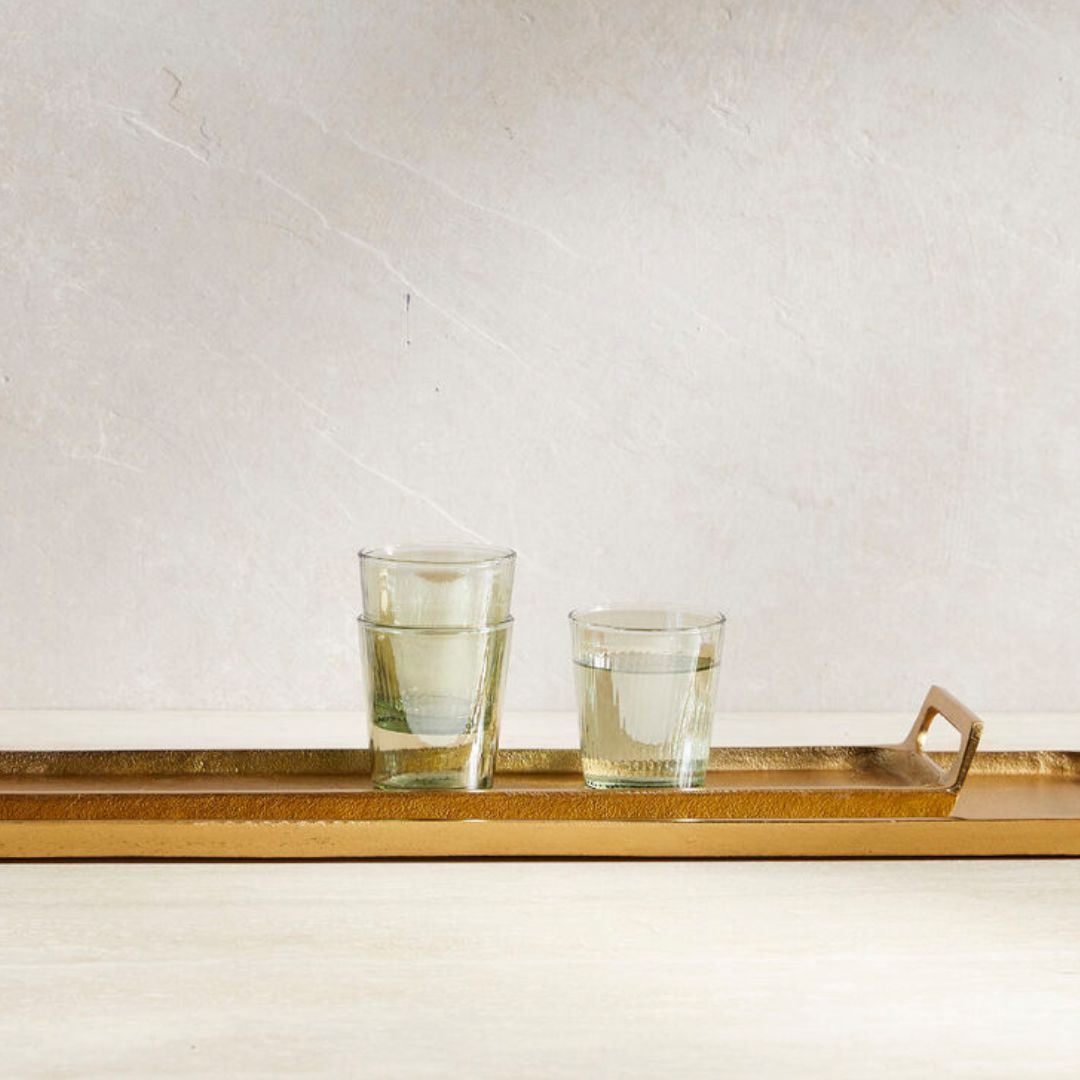 Lumia Short Ribbed Glass Tumbler