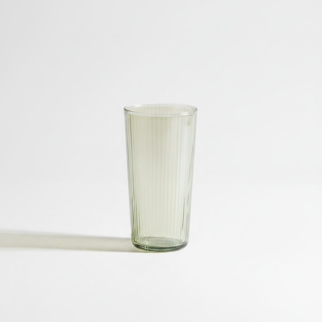 Lumia tall ribbed glass tumbler