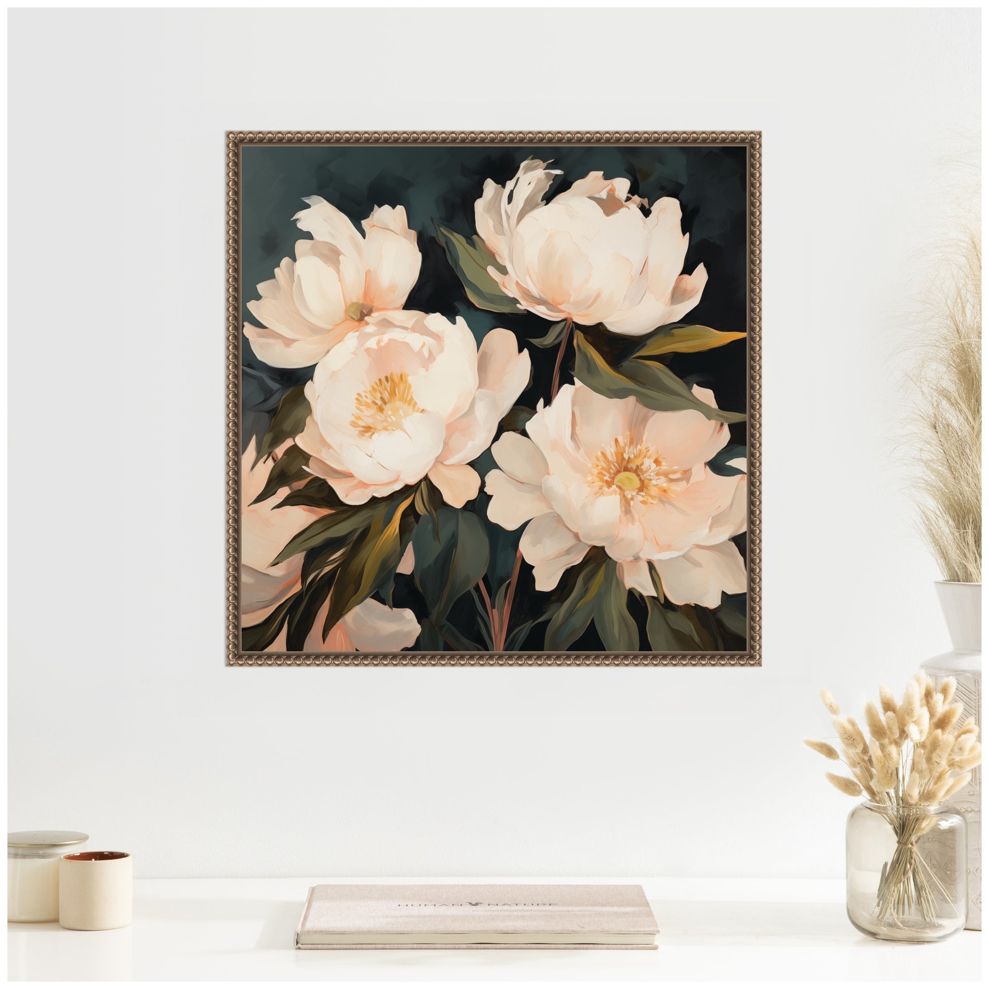 Sylvie Painterly Floral Bouquets Framed Canvas Art
